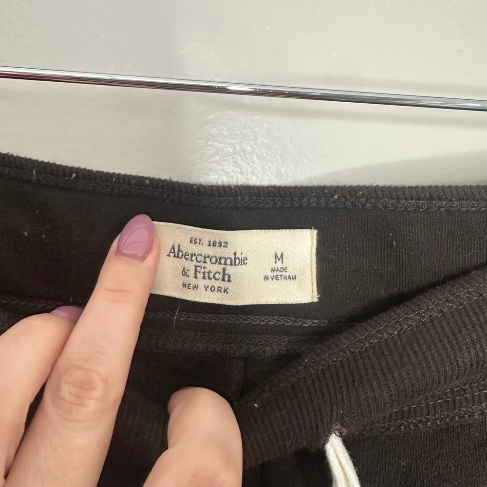 Abercrombie & Fitch Women's Sweatpants Brown Logo EST 1892 Perfect Stretch M - Picture 5 of 8
